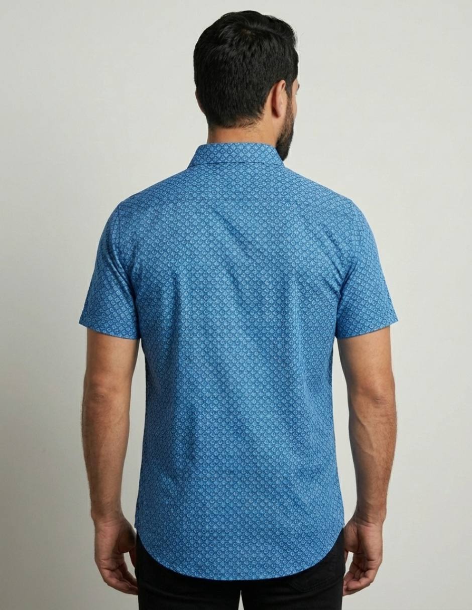 Camisa casual manga corta para hombre 4