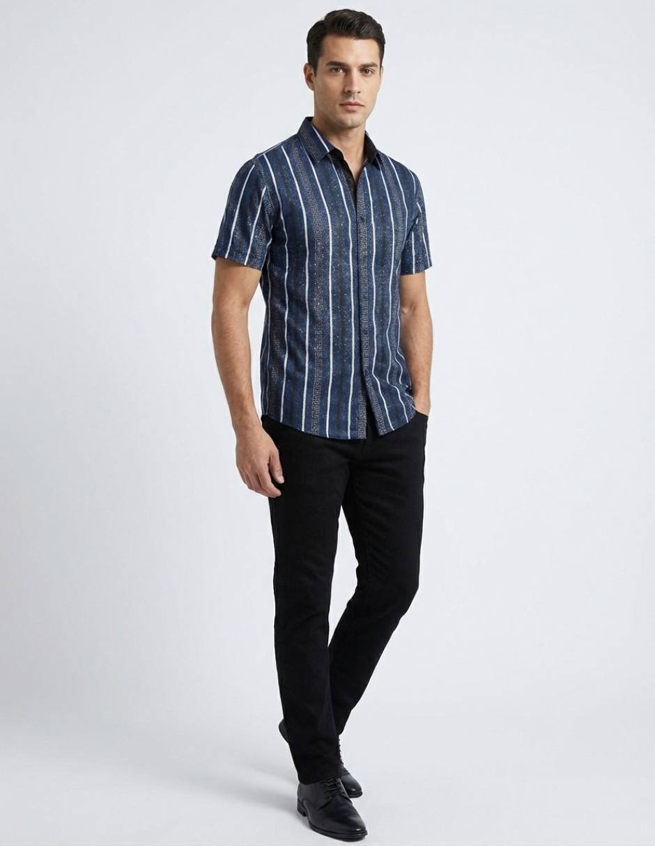 Camisa casual manga corta para hombre 3