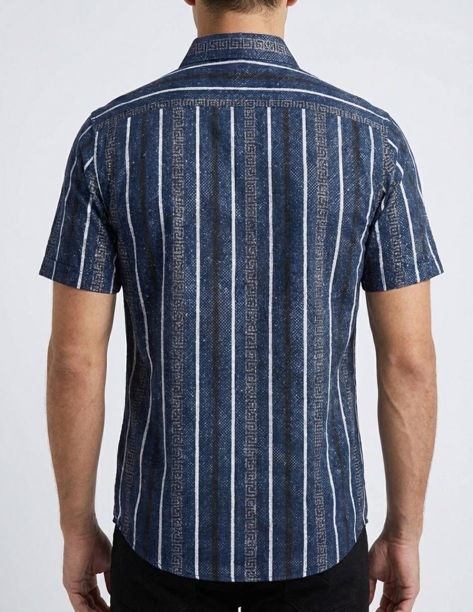 Camisa casual manga corta para hombre 4