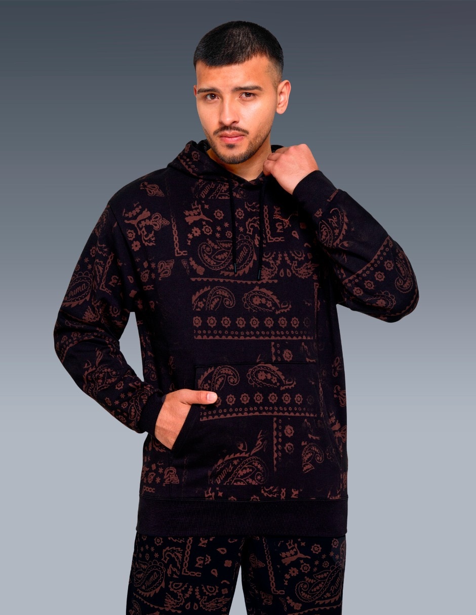 Sudadera wardrobe ess downtown relaxed aop hoodie tr para hombre
