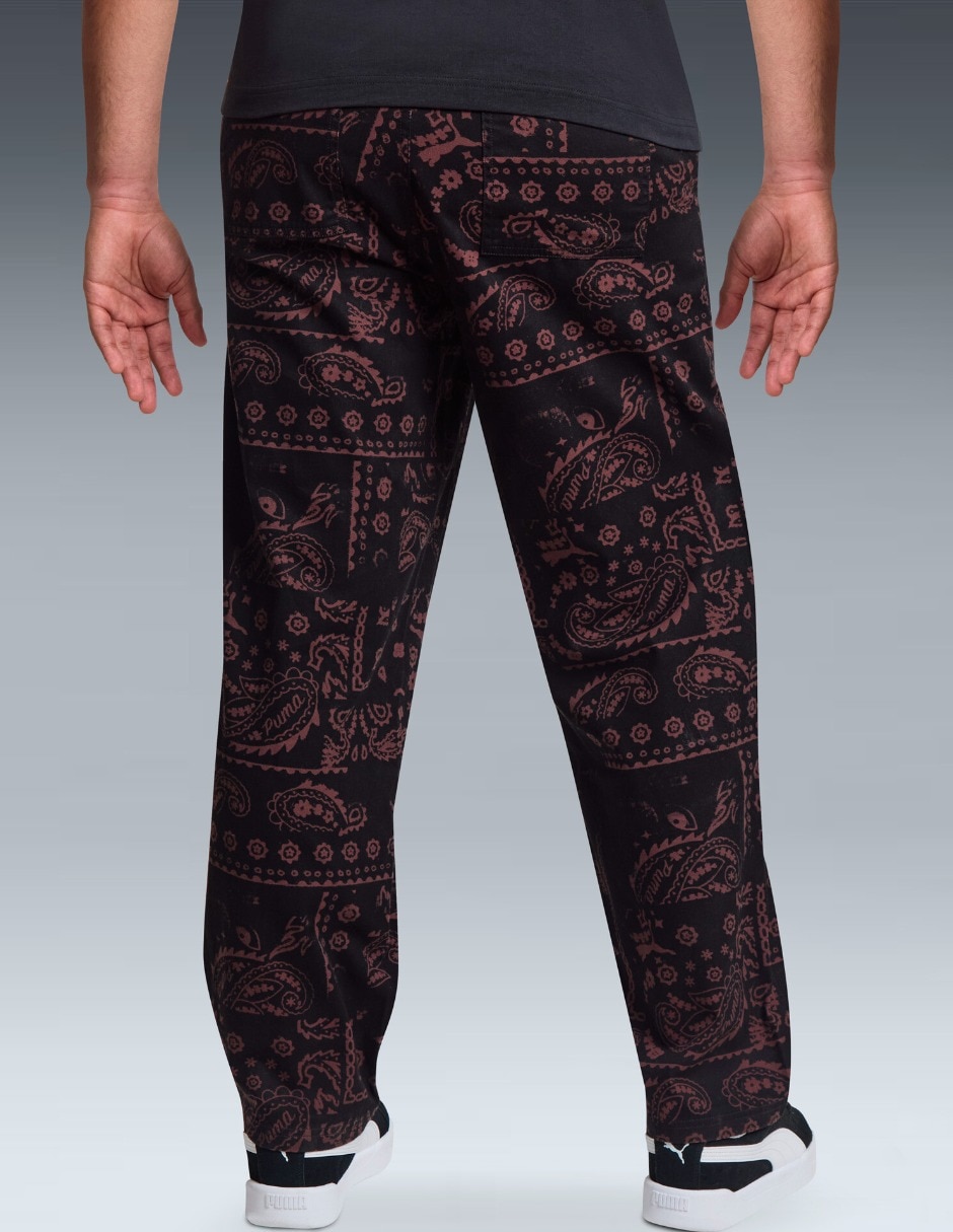 Pants regular wardrobe ess downtown aop pants wv con elástico para hombre 6