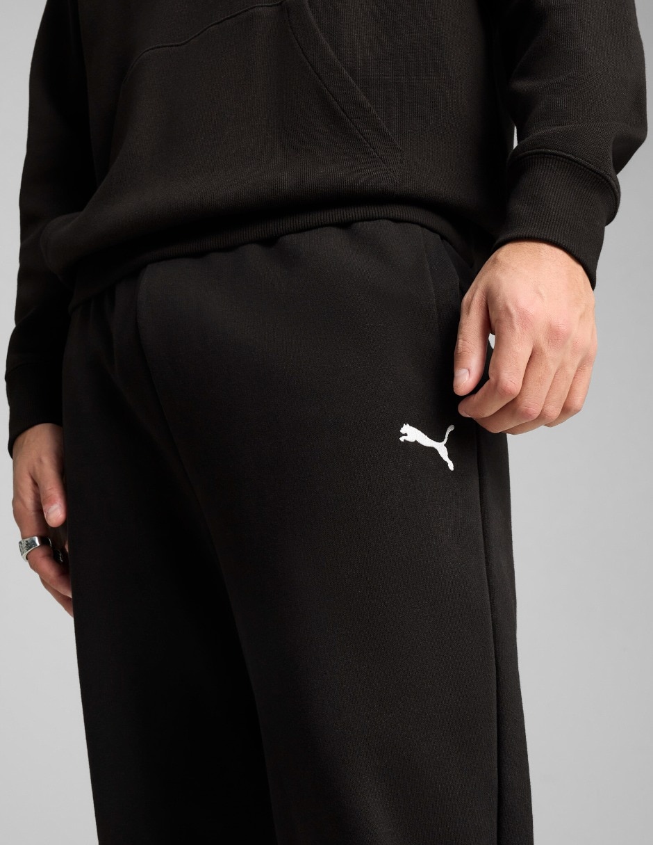 Pants regular puma wardrobe ess relaxed sweatpants tr op con elástico para hombre