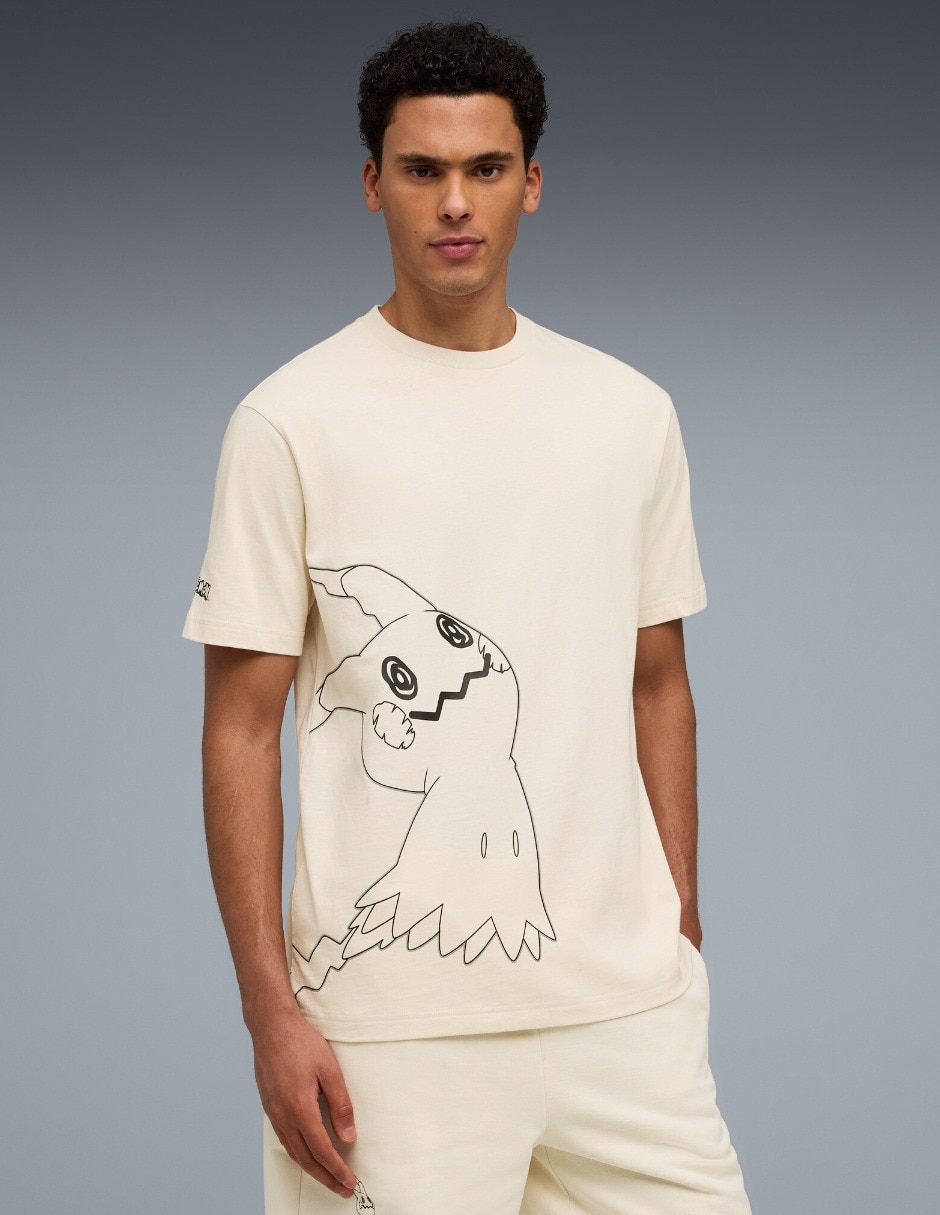 Playera puma x pokemon relaxed cuello redondo para hombre Playera puma x pokemon relaxed cuello redondo para hombre