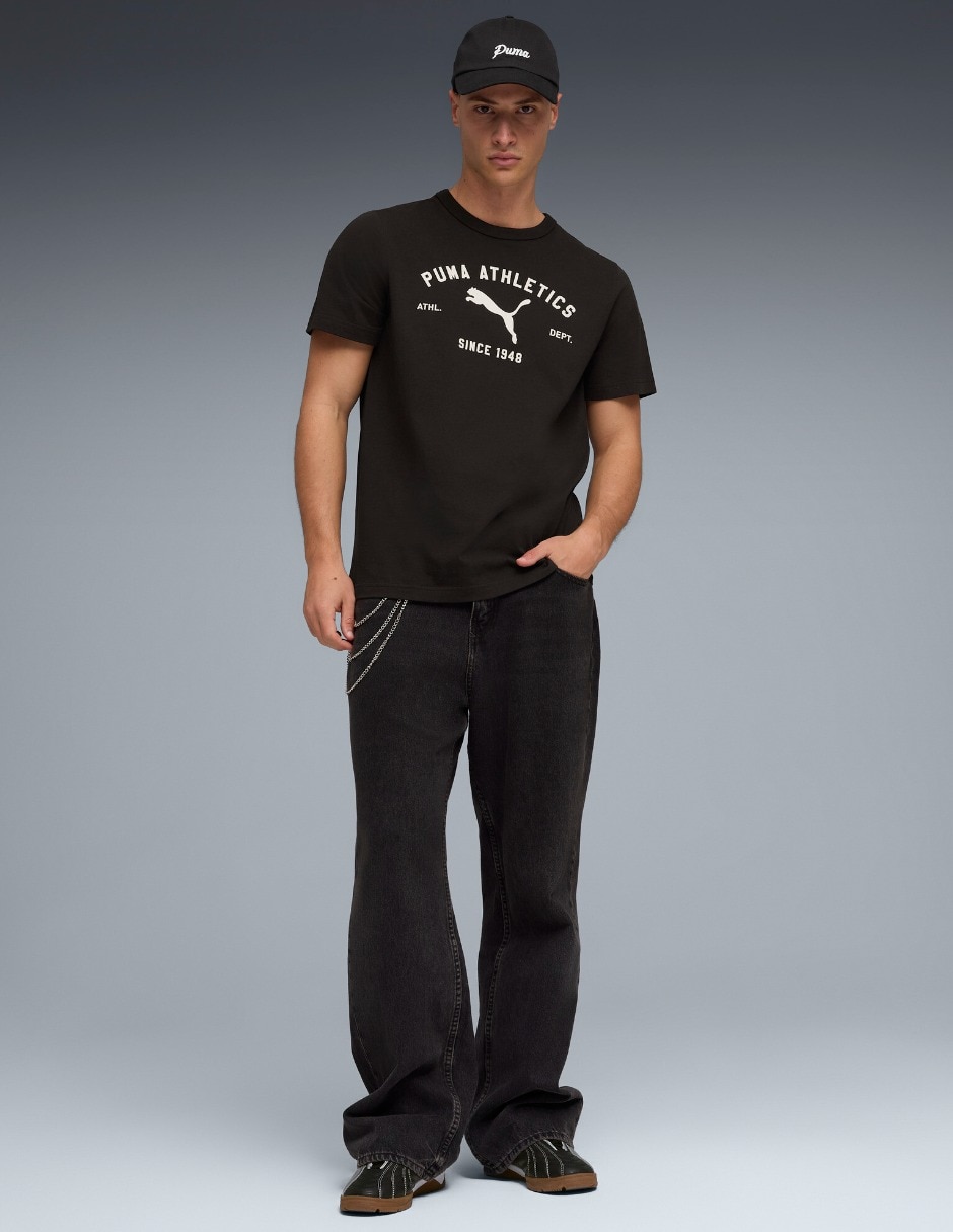 Playera puma class graphic tee cuello redondo para hombre 4