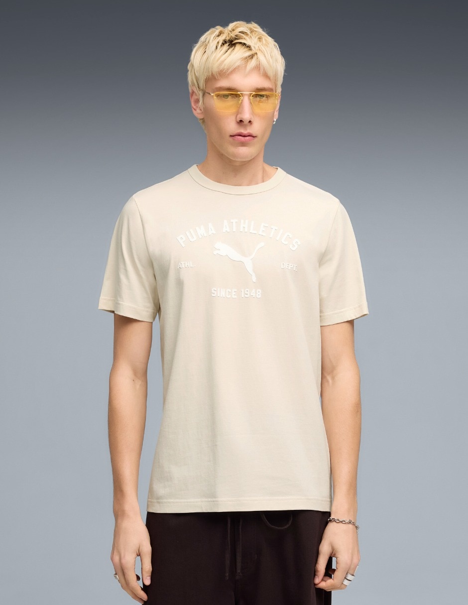 Playera puma puma class graphic tee cuello redondo para hombre