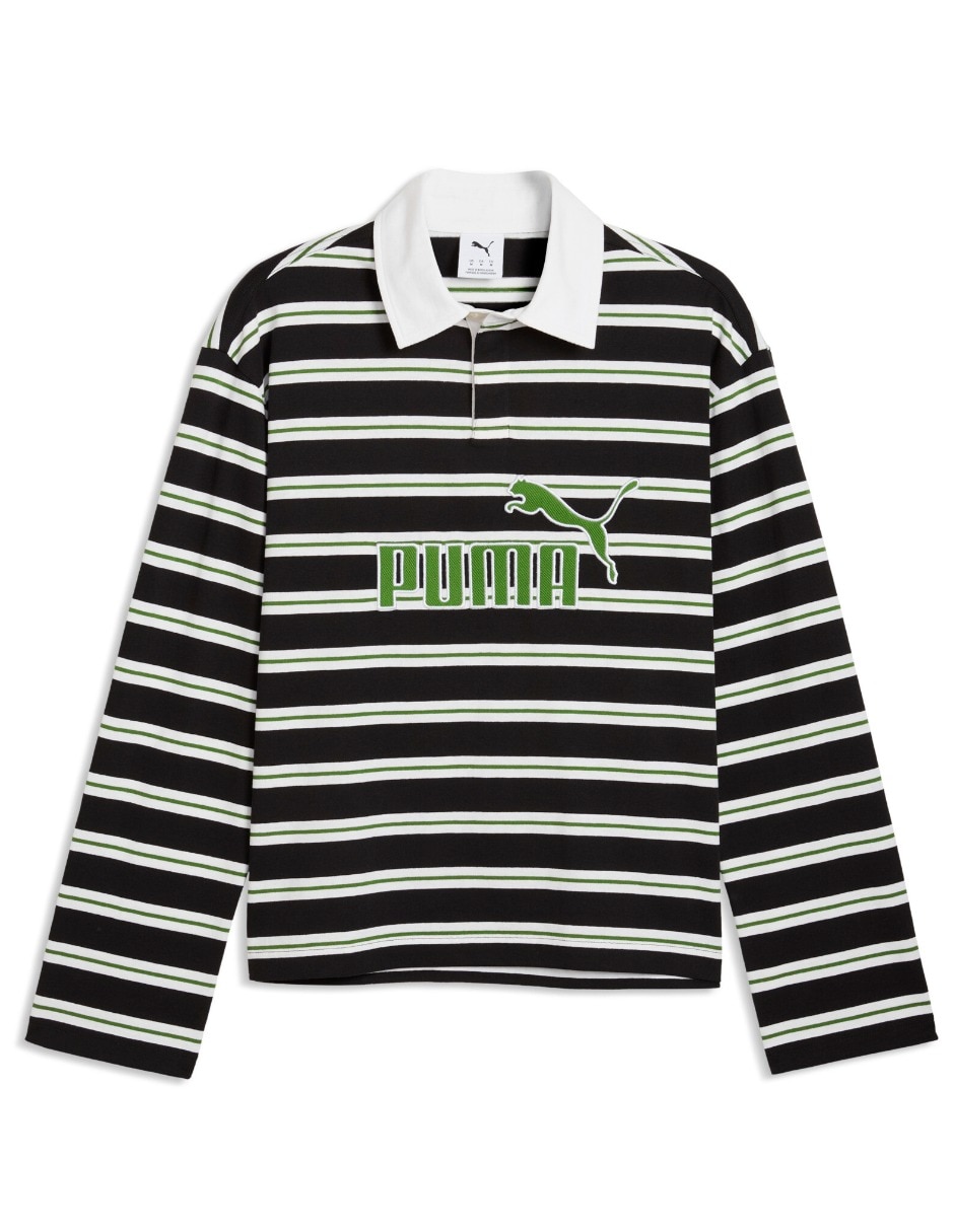 Playera tipo polo Ess Elevated No1 Relaxed Striped Rugby Polo para hombre 3