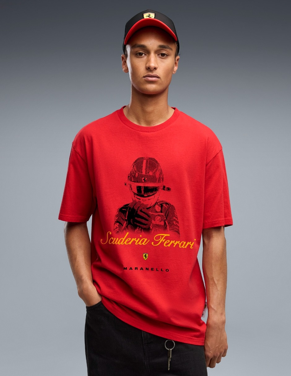 Playera Ferrari Graphic Tee 2 cuello redondo para hombre Playera Ferrari Graphic Tee 2 cuello redondo para hombre