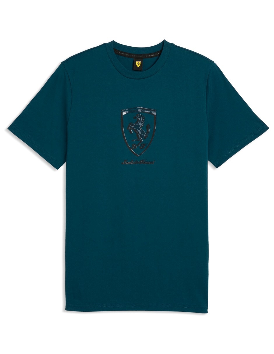 Playera Ferrari Tonal Shield Tee cuello redondo para hombre 5