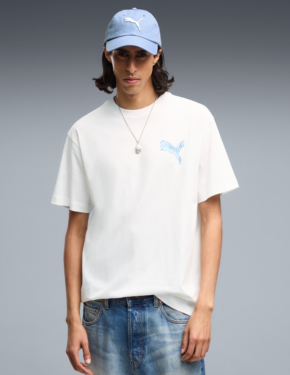 Playera Graphic Fire Glow Relaxed Tee cuello redondo para hombre Playera Graphic Fire Glow Relaxed Tee cuello redondo para hombre