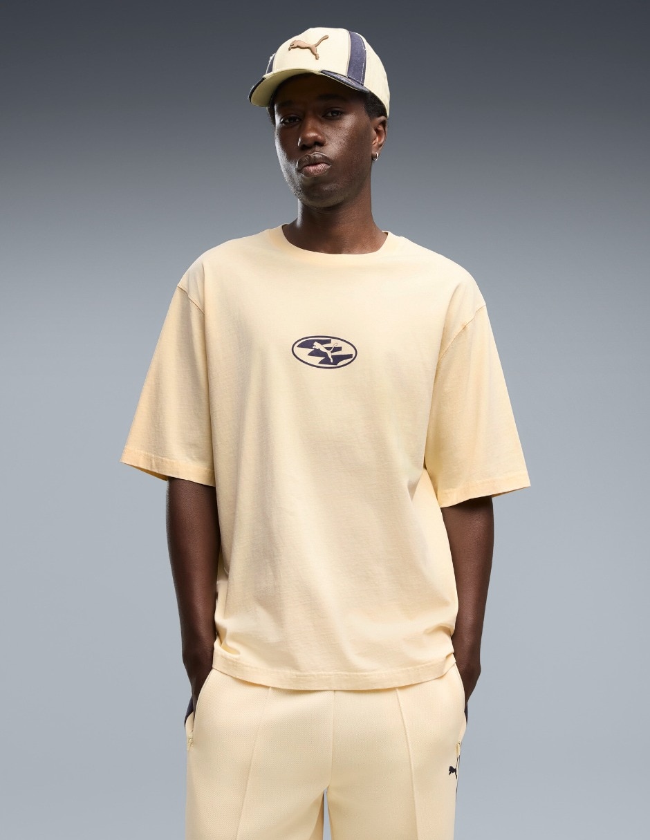 Playera Spc Boxy Washed Graphic Tee cuello redondo para hombre