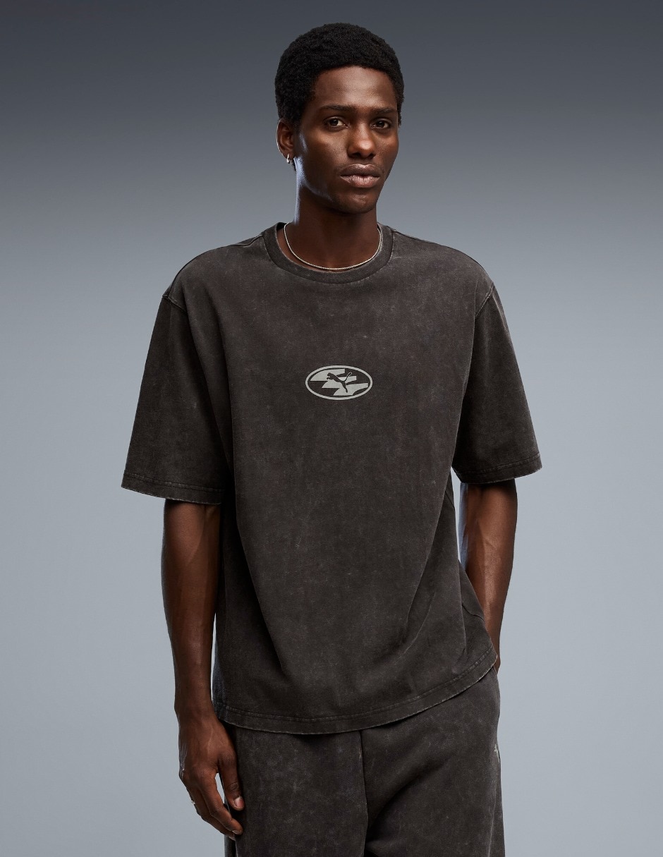 Playera Spc Boxy Washed Graphic Tee cuello redondo para hombre