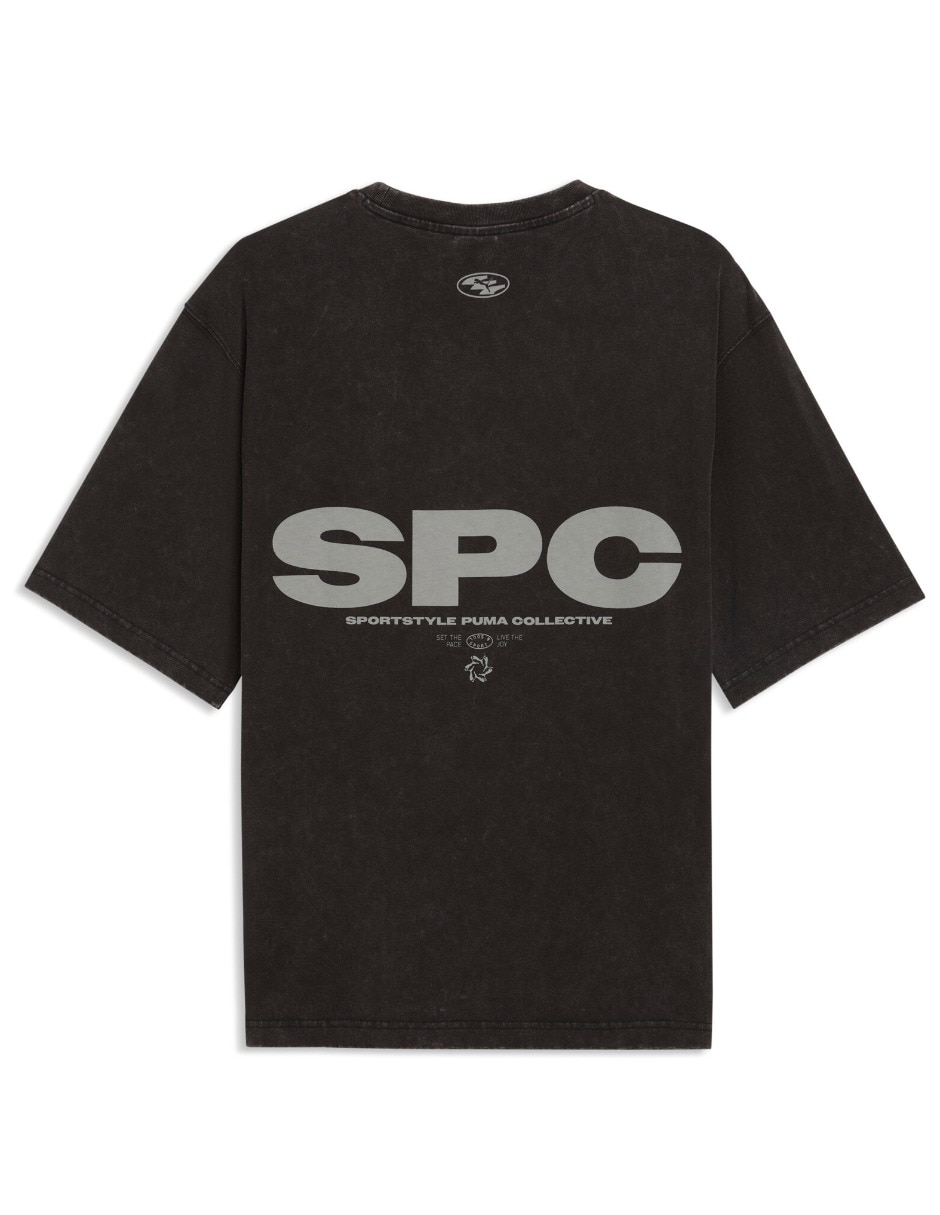 Playera Spc Boxy Washed Graphic Tee cuello redondo para hombre