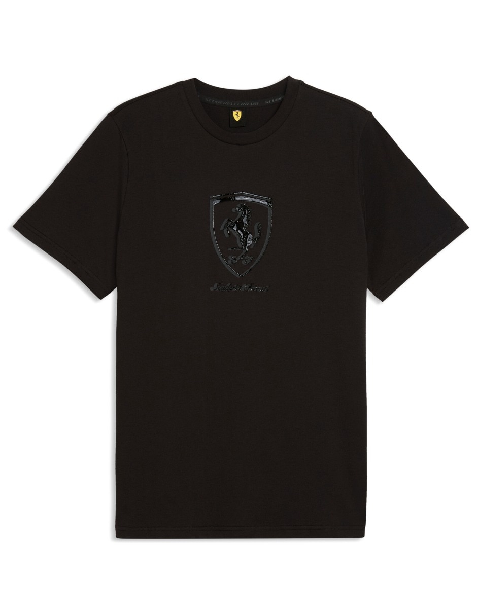 Playera Ferrari Tonal Shield Tee cuello redondo para hombre 3