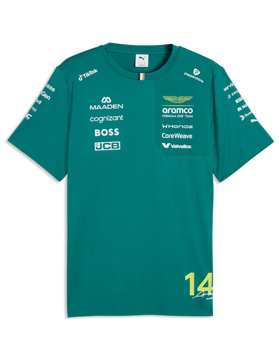 Playera Amf1 Replica Alonso Tee cuello redondo para hombre 4