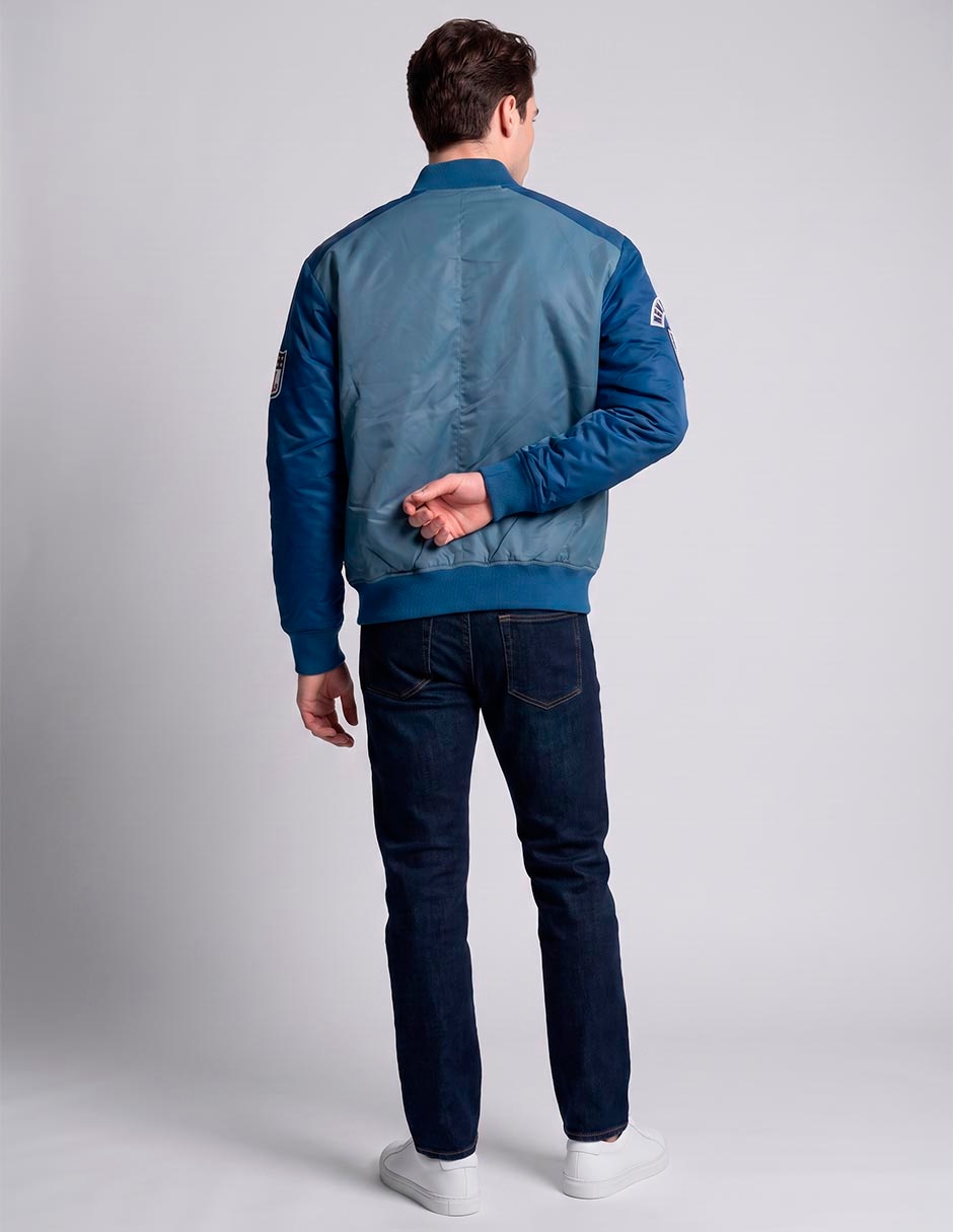 Chamarra casual nfl patriots con bolsillos para hombre