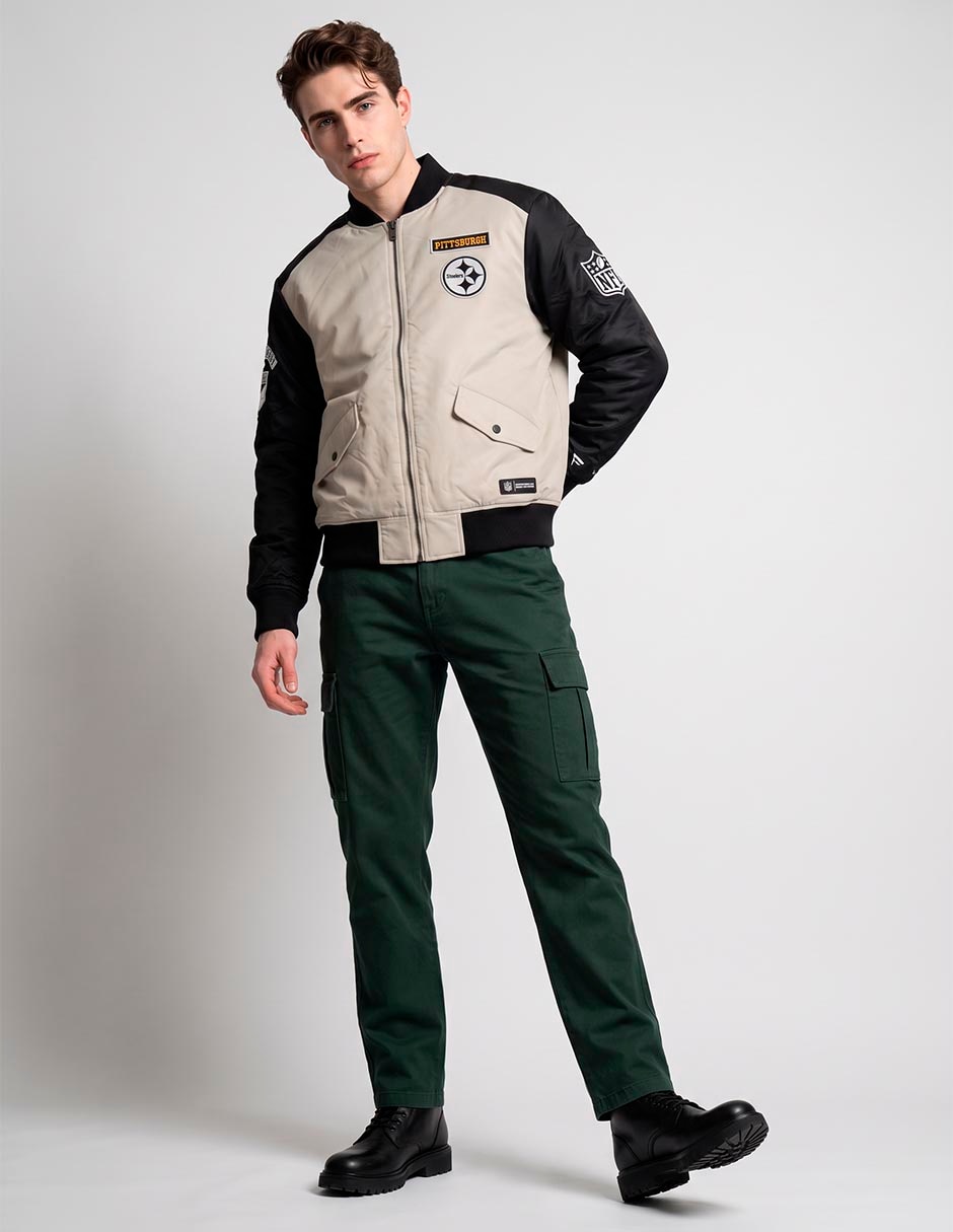 Chamarra bomber con bolsillos para hombre Chamarra bomber con bolsillos para hombre