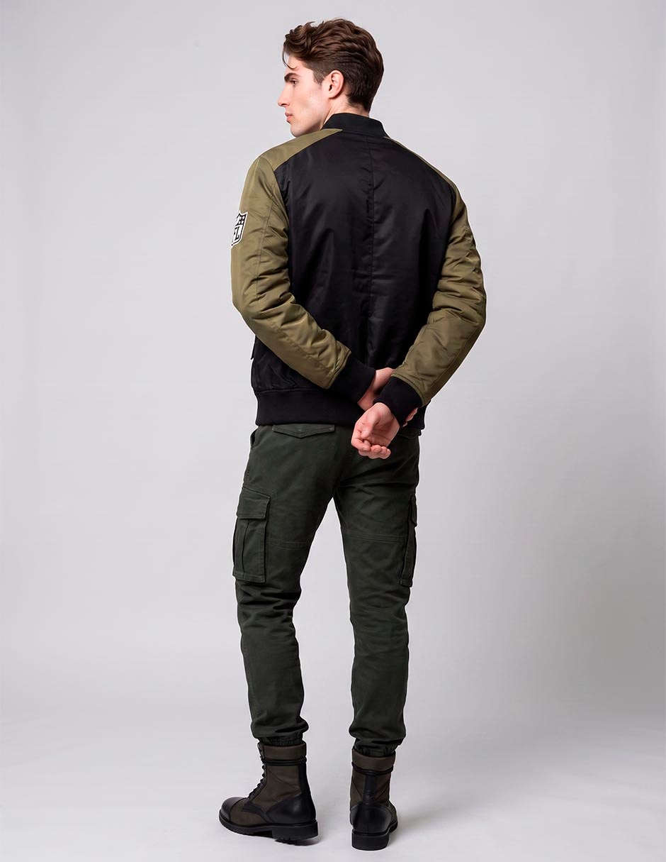 Chamarra bomber nfl con bolsillos para hombre