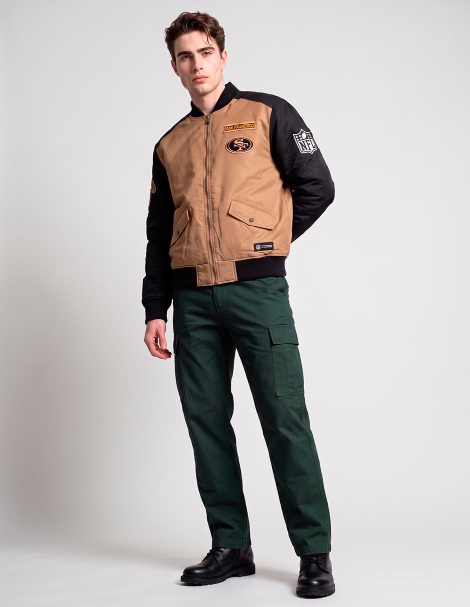 Chamarra bomber con bolsillos para hombre Chamarra bomber con bolsillos para hombre