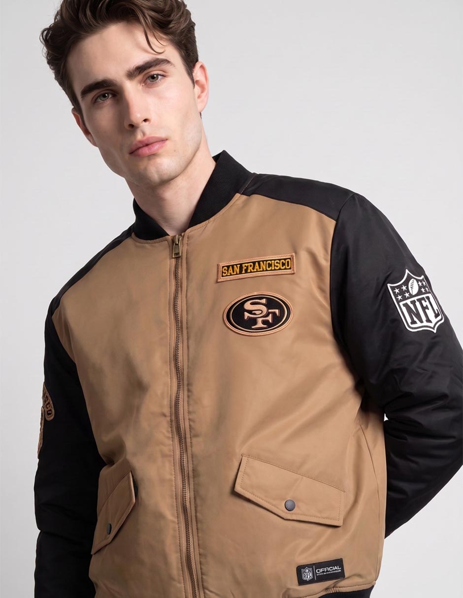 Chamarra bomber con bolsillos para hombre 2