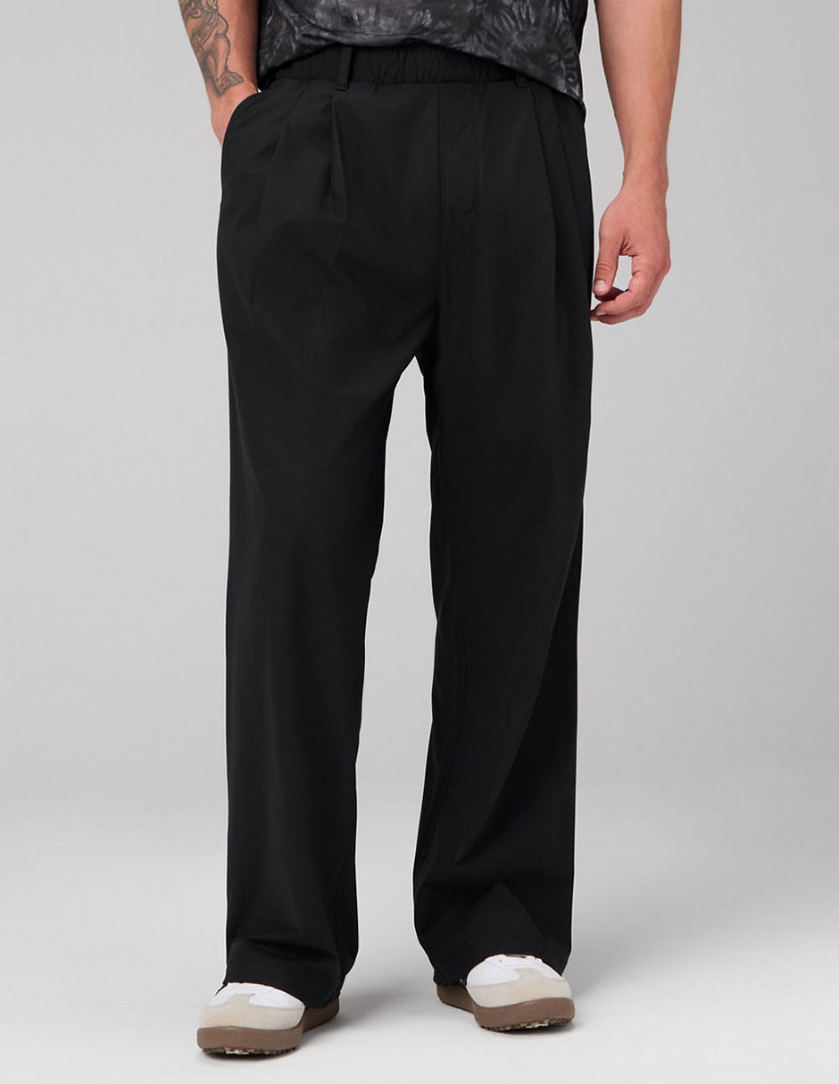 Pantalón business casual straight de algodón para hombre 1