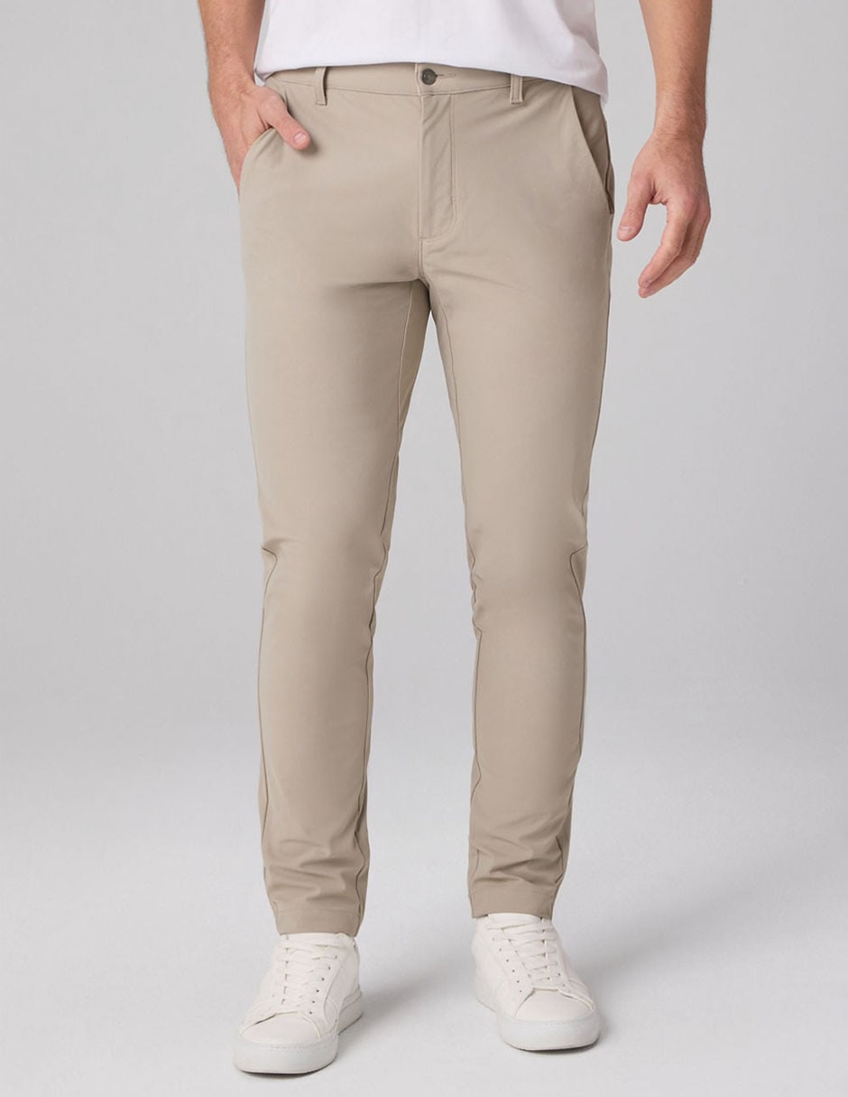 Pantalón business casual chino slim de algodón para hombre 1