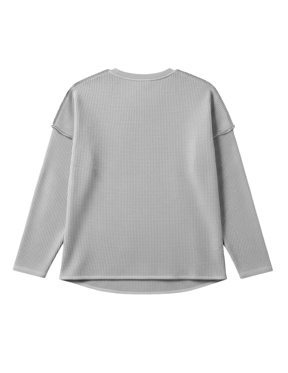 Playera Thermal Waffle cuello redondo para hombre 2