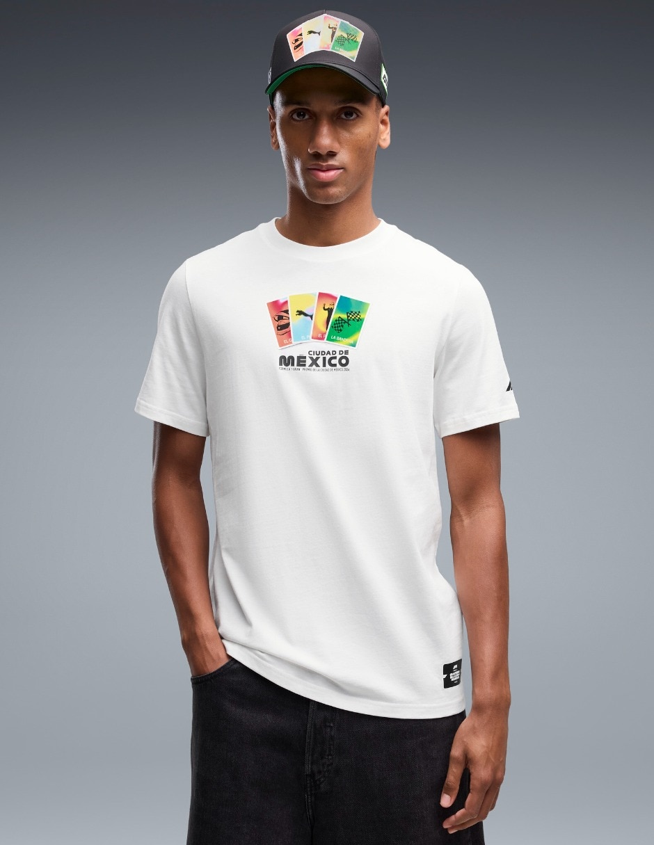Playera F1 Mexico Tee cuello redondo para hombre Playera F1 Mexico Tee cuello redondo para hombre
