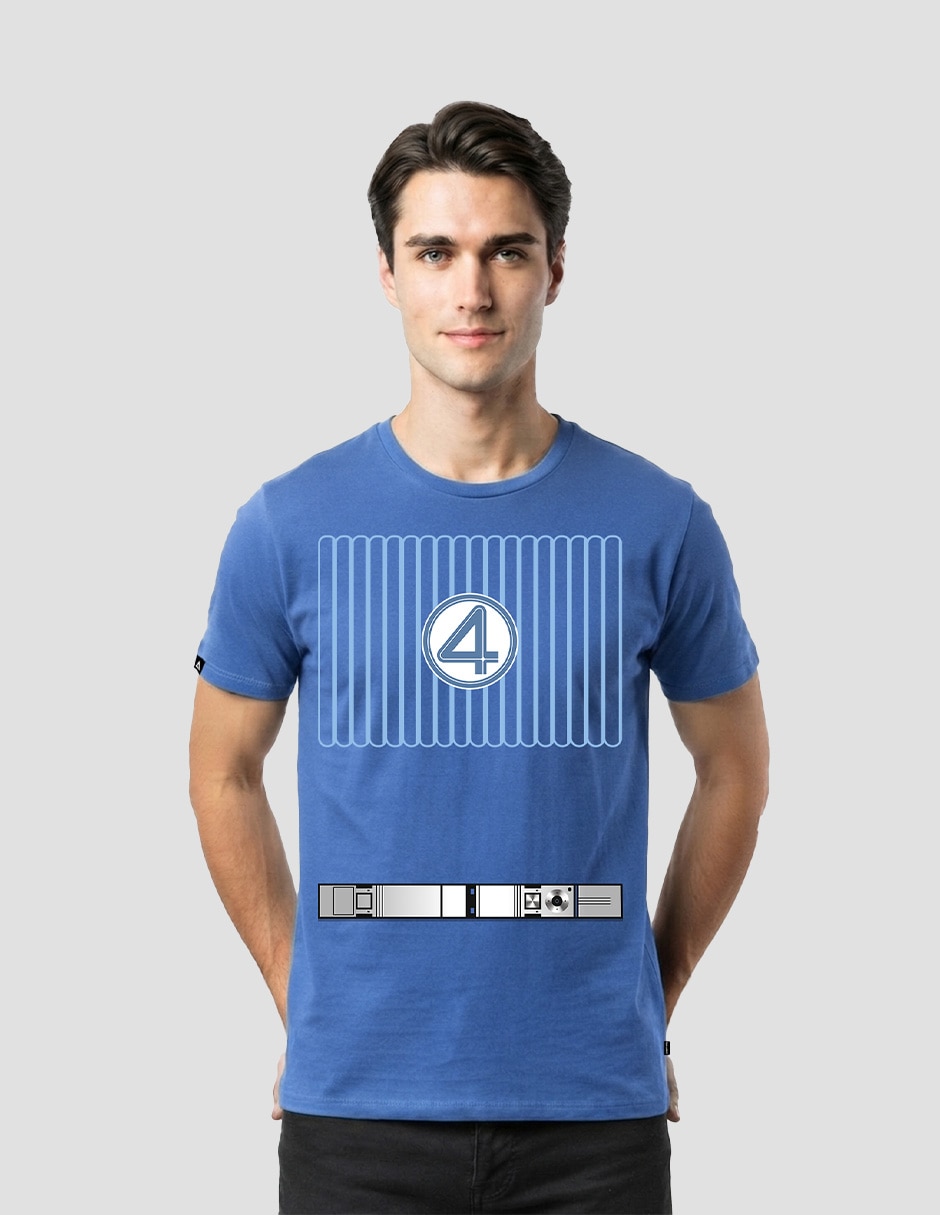 Playera torso 4 fantásticos cuello redondo para hombre