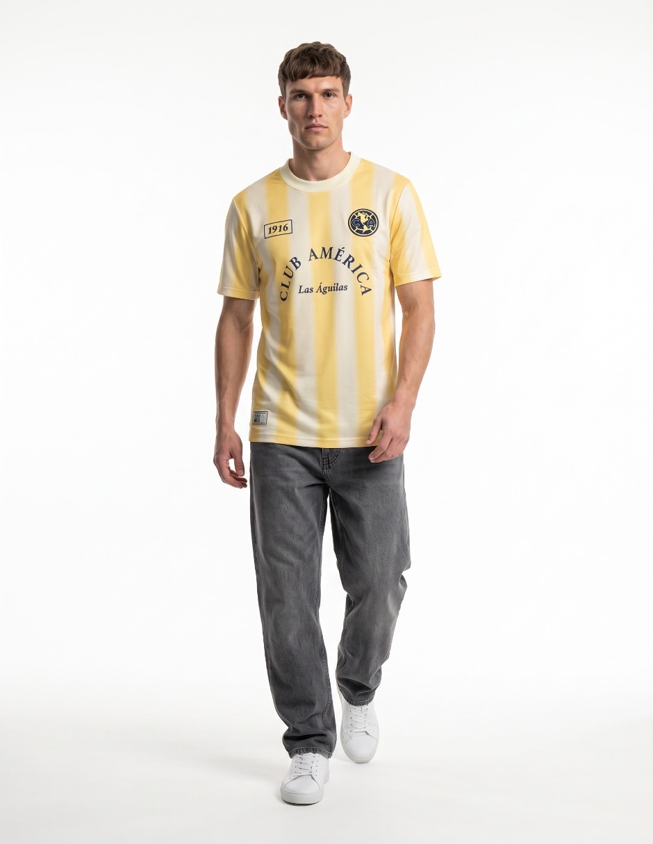 Playera Cub américa cuello redondo para hombre Playera Cub américa cuello redondo para hombre