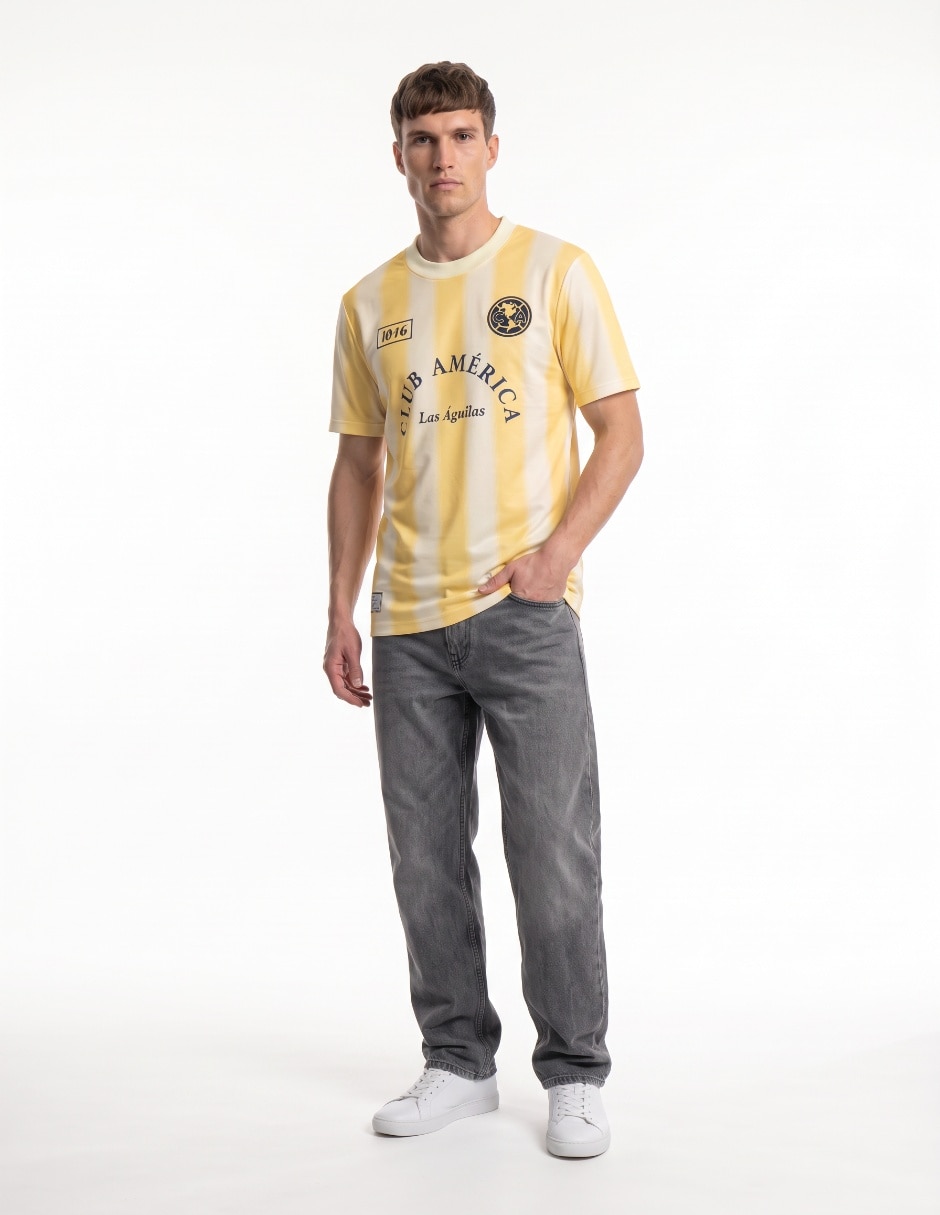 Playera Cub américa cuello redondo para hombre 3