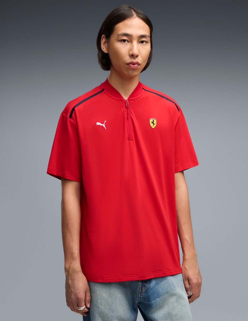 Playera tipo polo ferrari premium para hombre