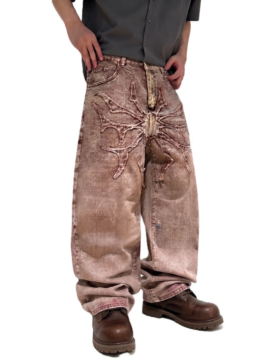Jeans baggy deslavado para hombre 5