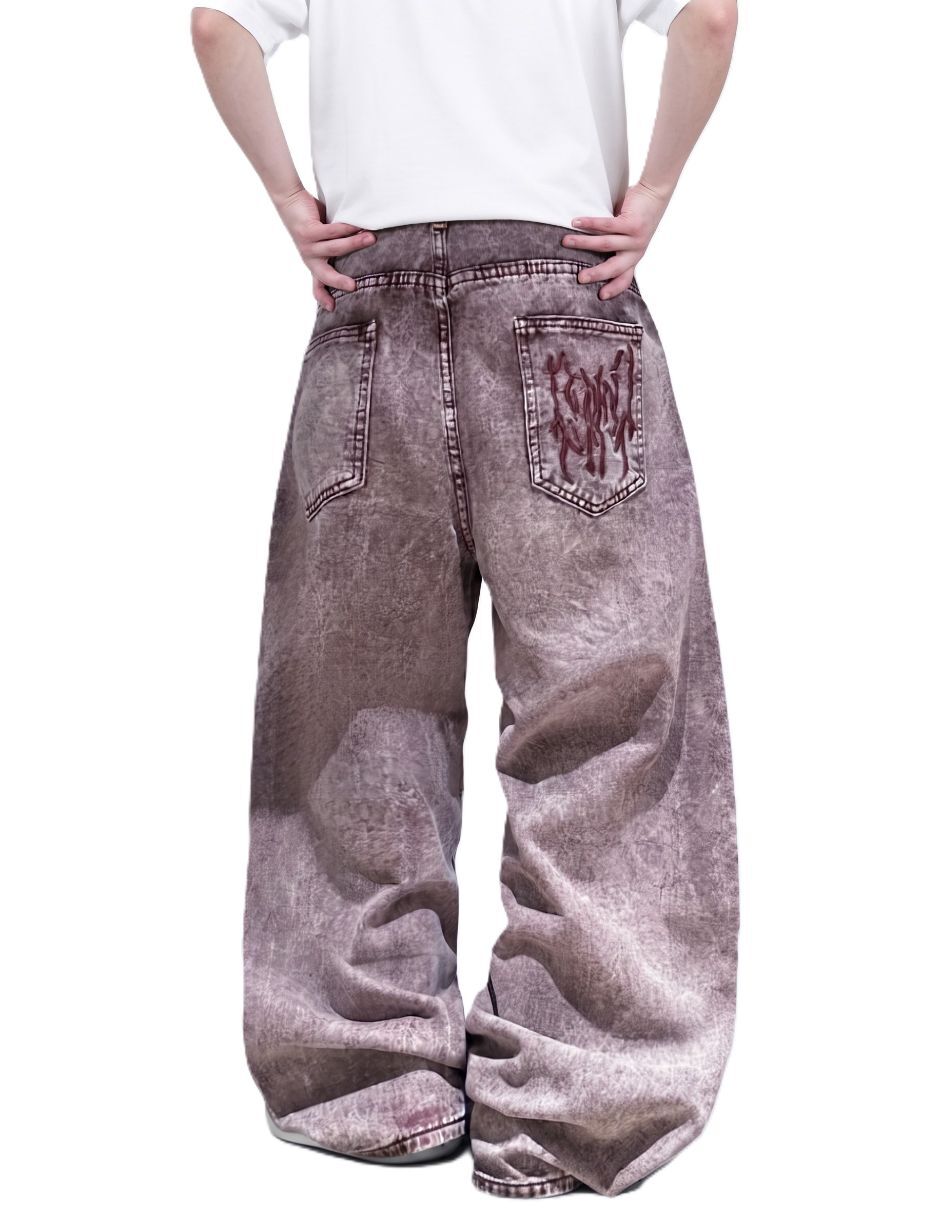 Jeans baggy deslavado para hombre 4