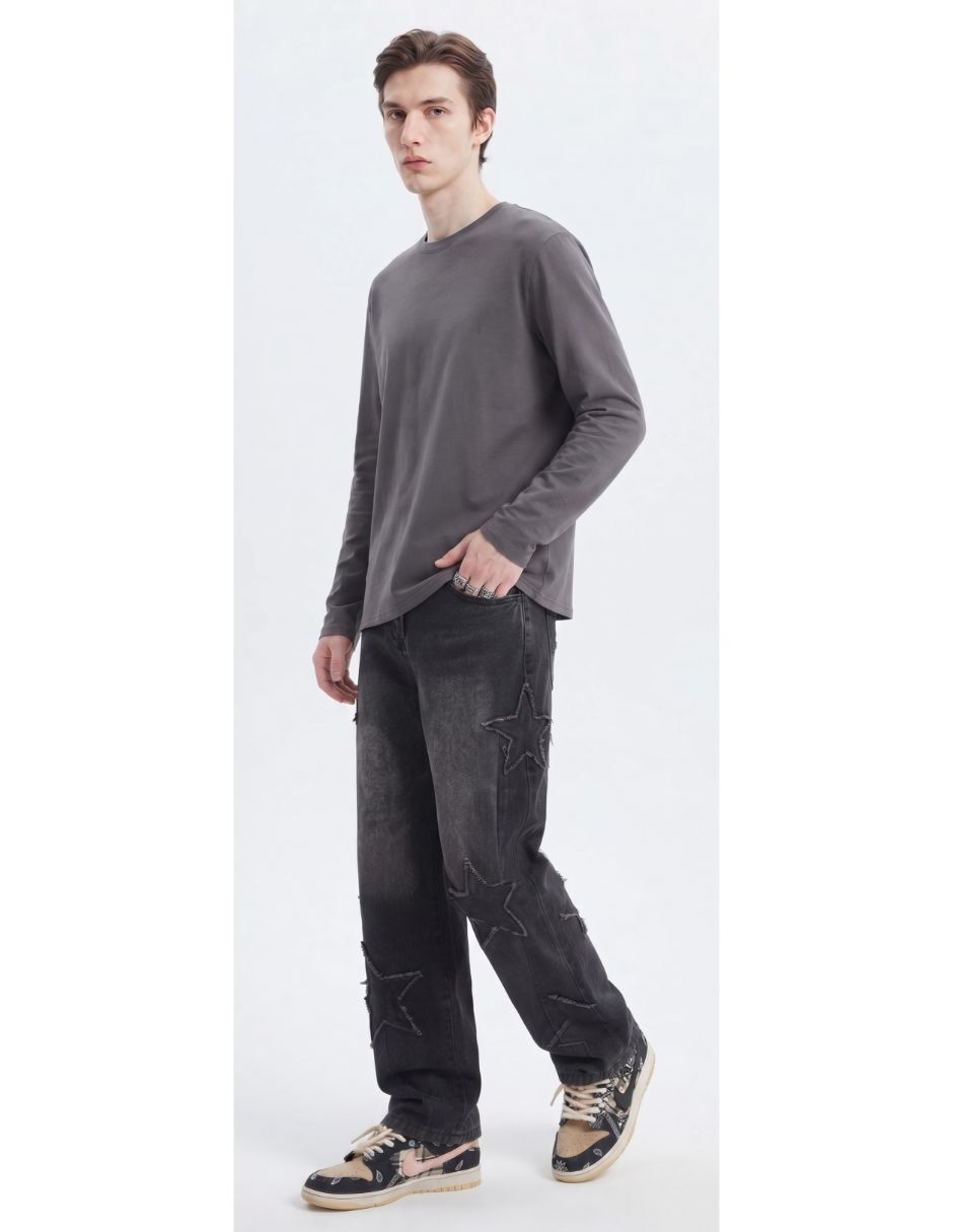 Jeans baggy deslavado para hombre 3