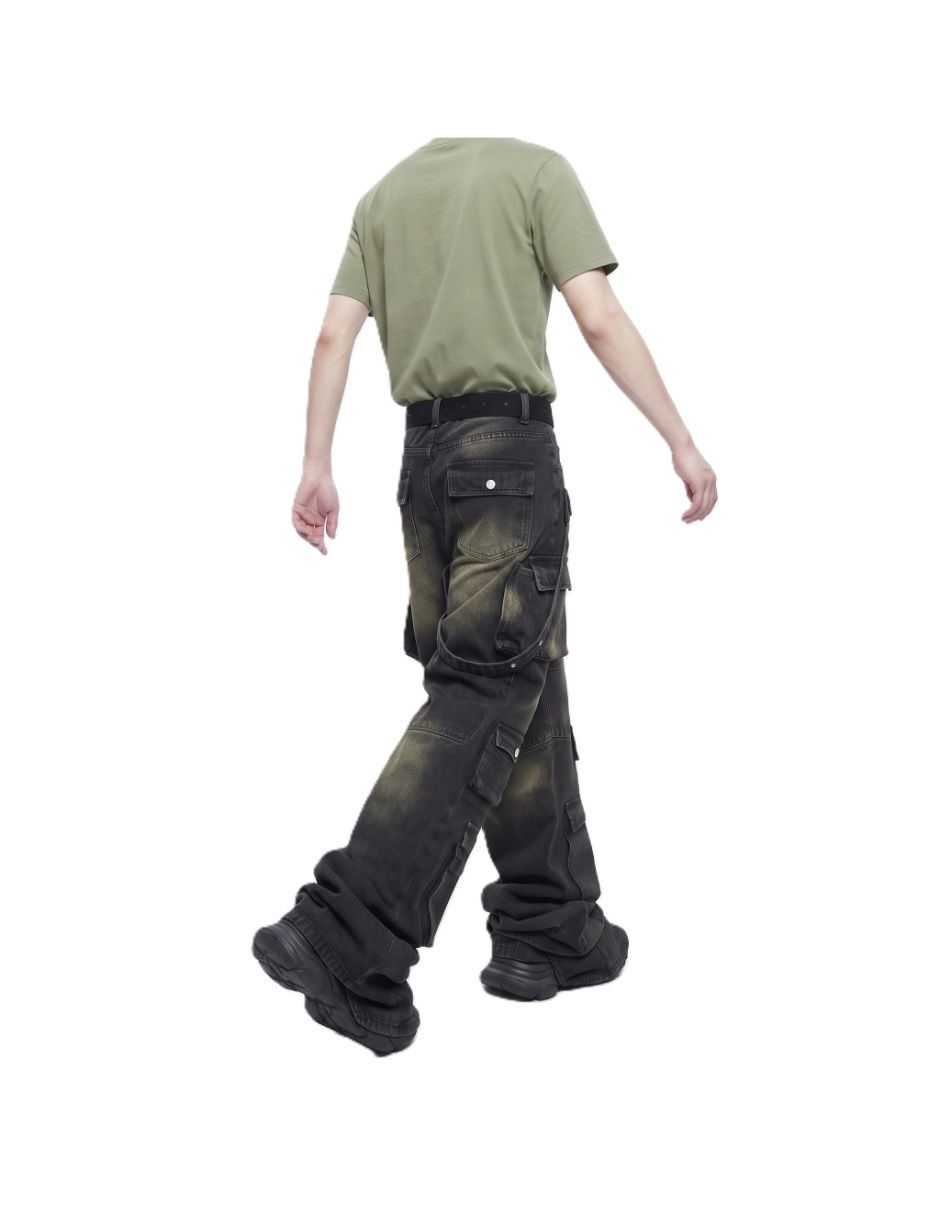 Jeans baggy deslavado para hombre 5