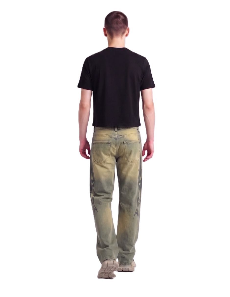 Jeans baggy deslavado para hombre 5