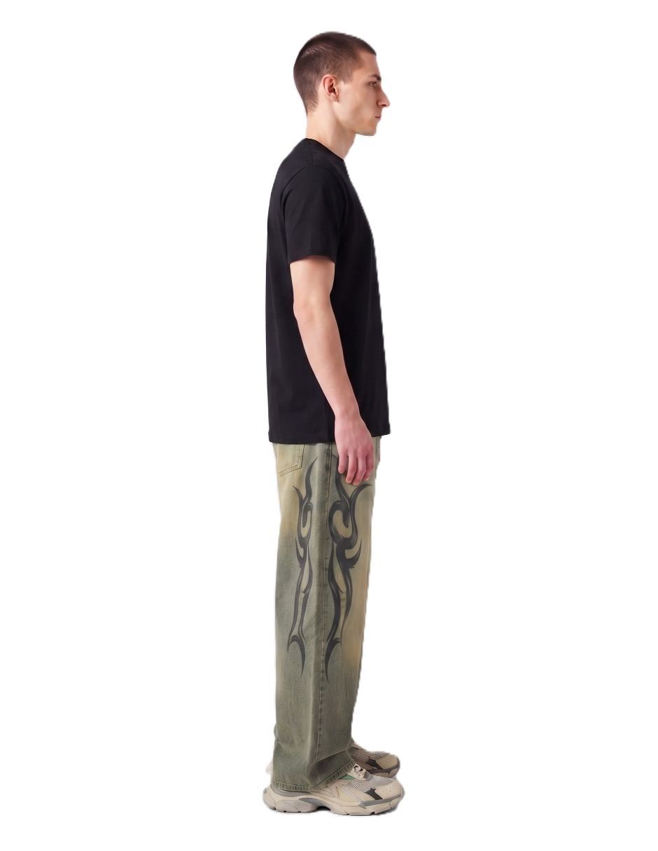 Jeans baggy deslavado para hombre 4