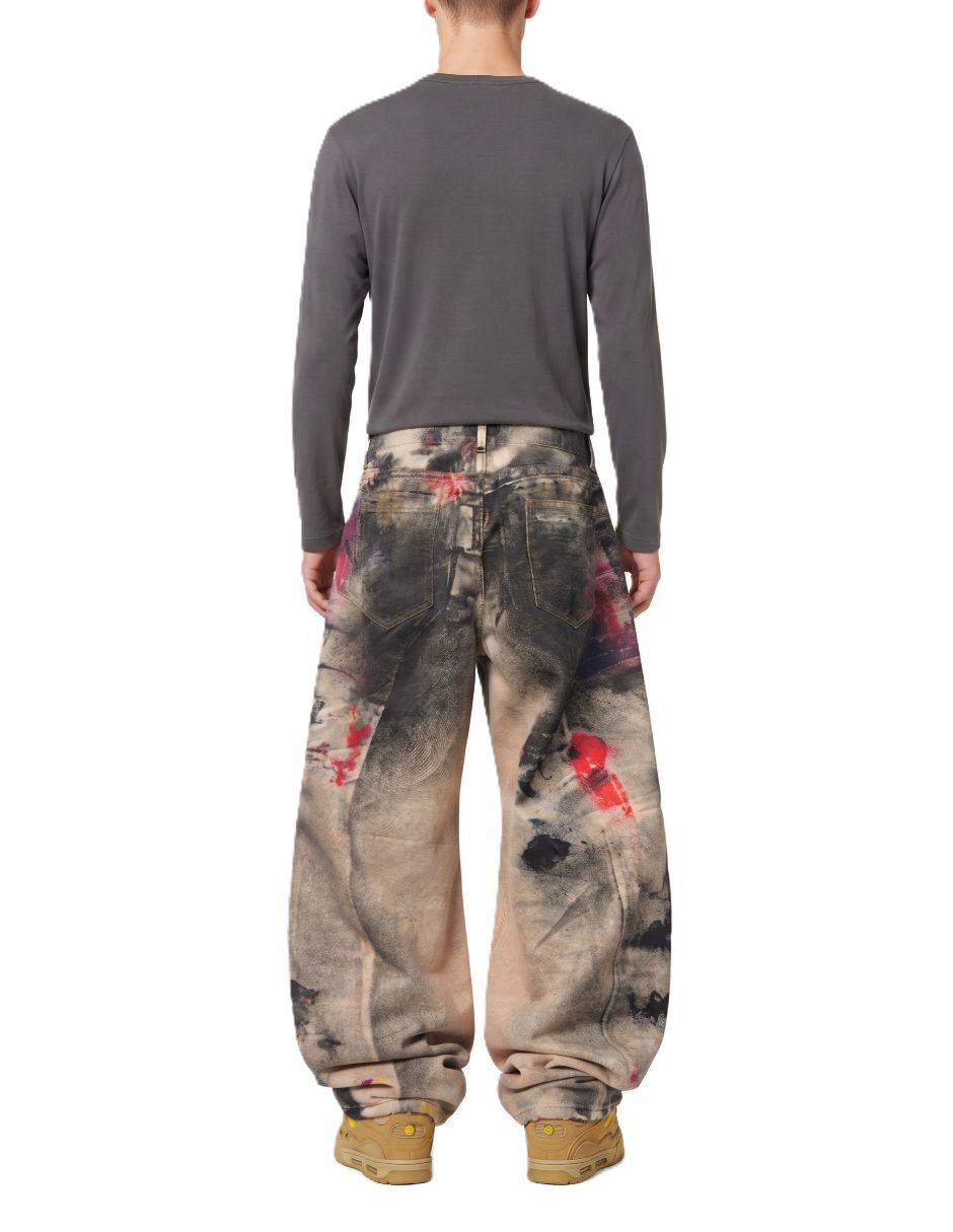 Jeans baggy deslavado para hombre 5