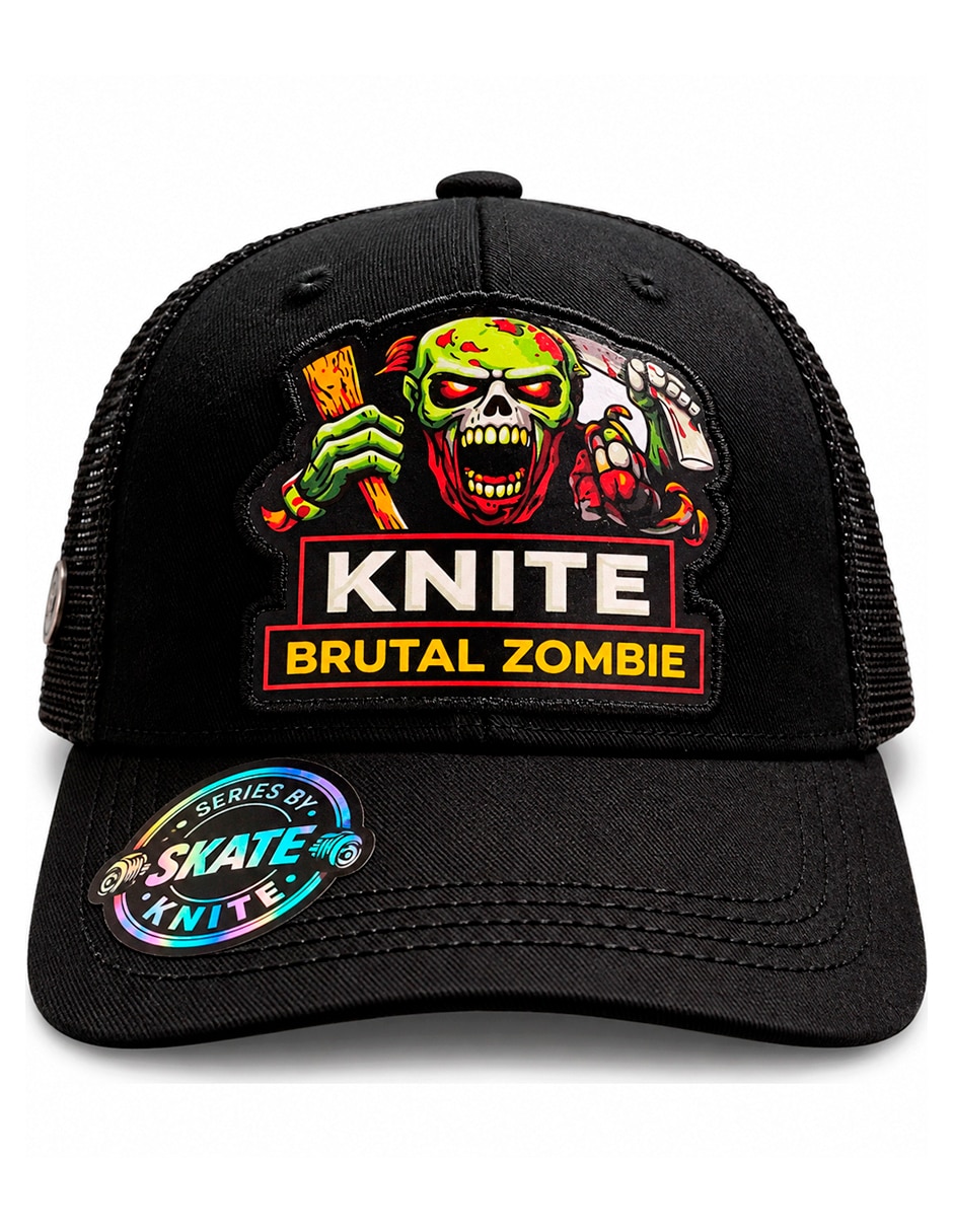 Gorra visera curva snapback para skate zombie para hombre 5