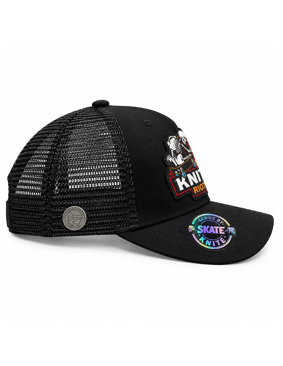 Gorra visera curva snapback para skate calavera para hombre 4