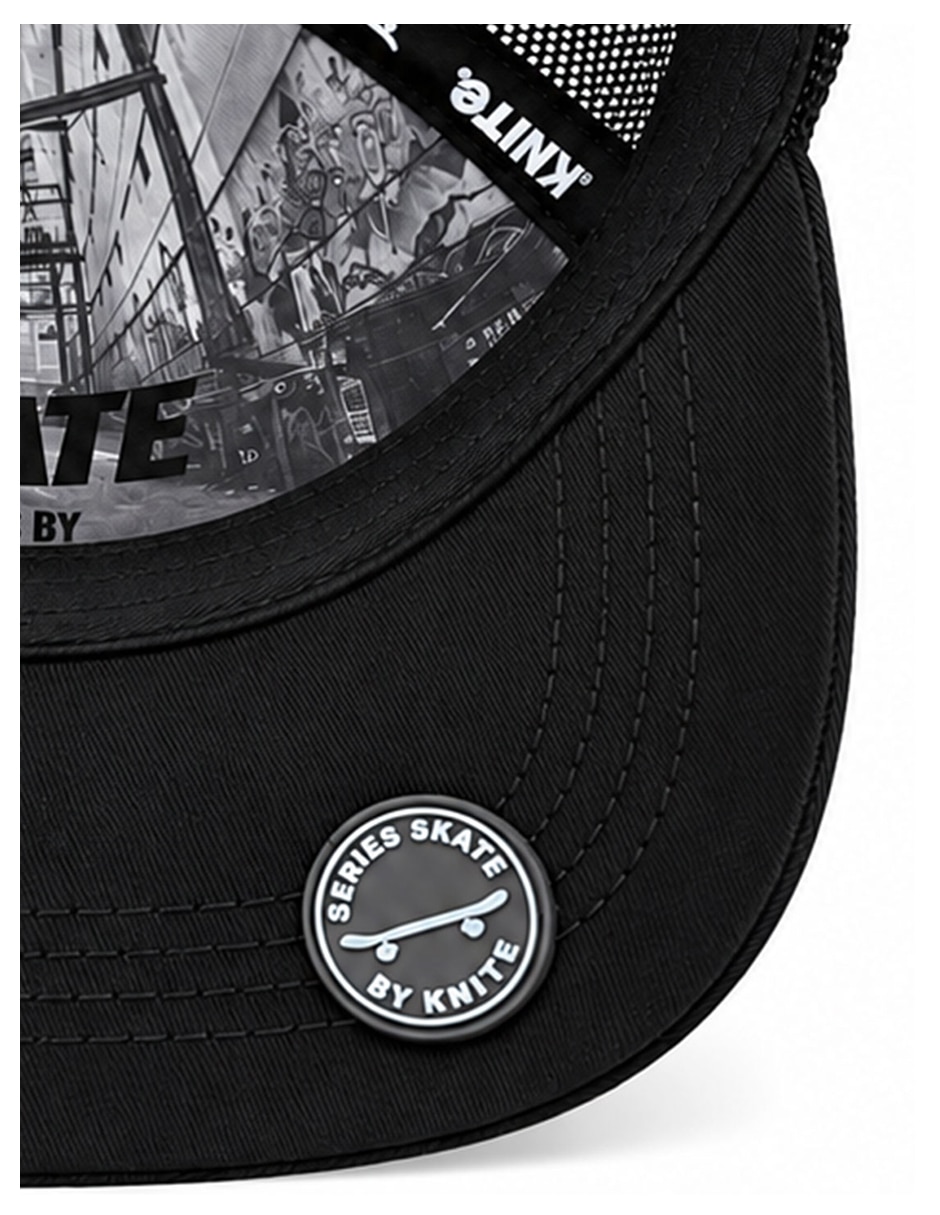 Gorra visera curva snapback para skate calavera para hombre 3