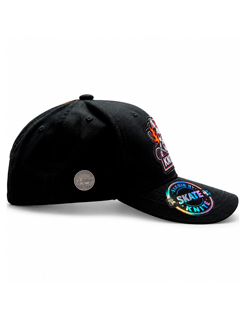 Gorra visera curva snapback para skate calavera para hombre 4