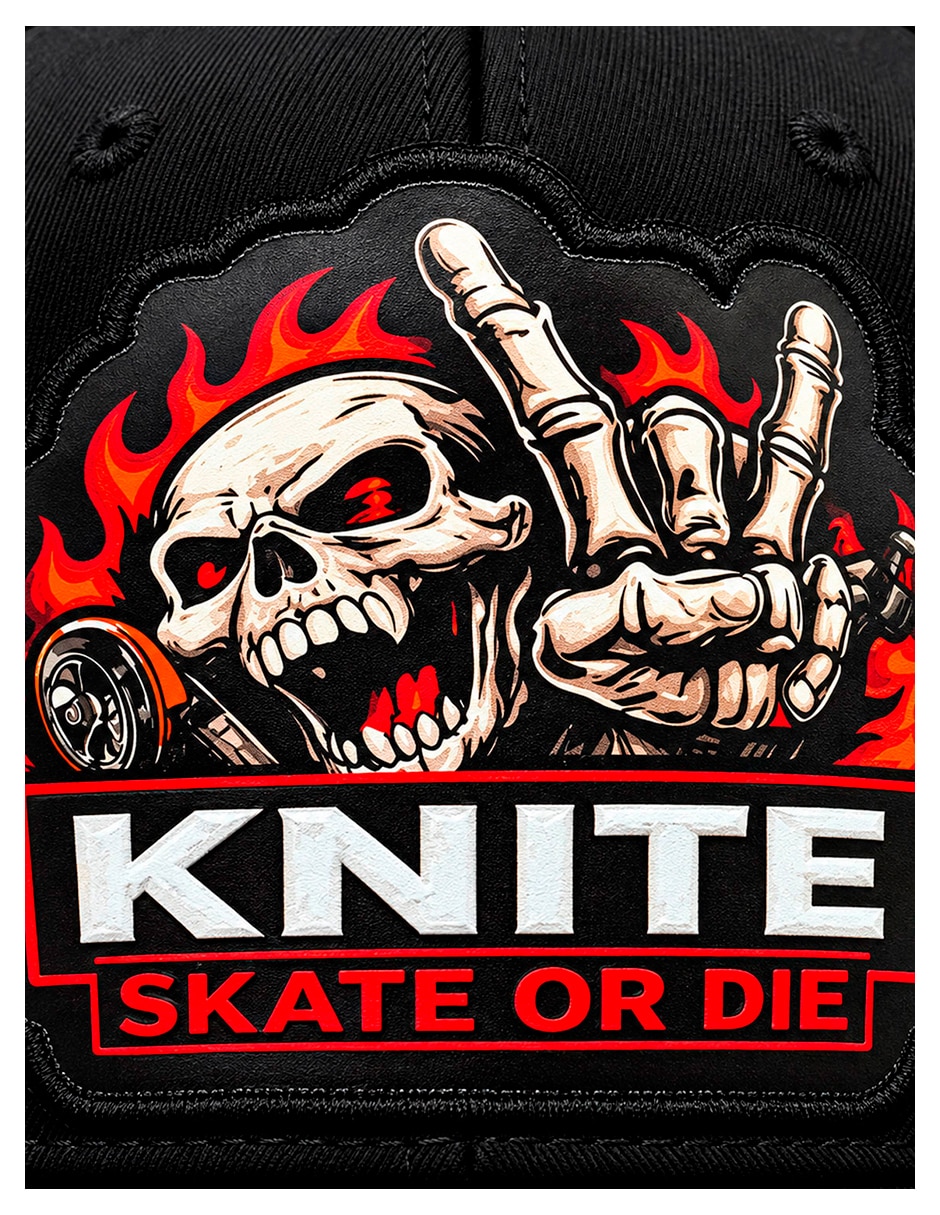 Gorra visera curva snapback para skate calavera para hombre 3