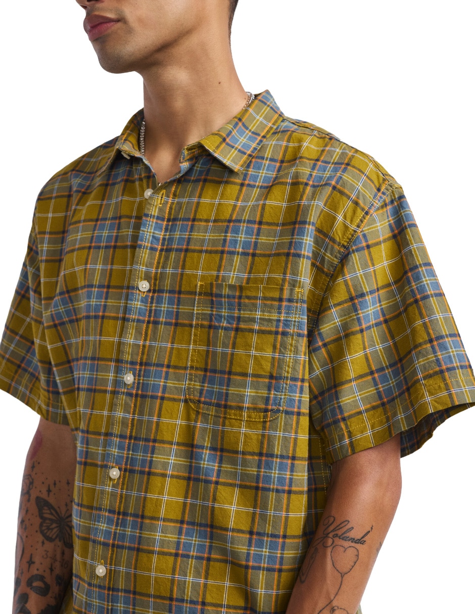 Camisa casual manga corta para hombre