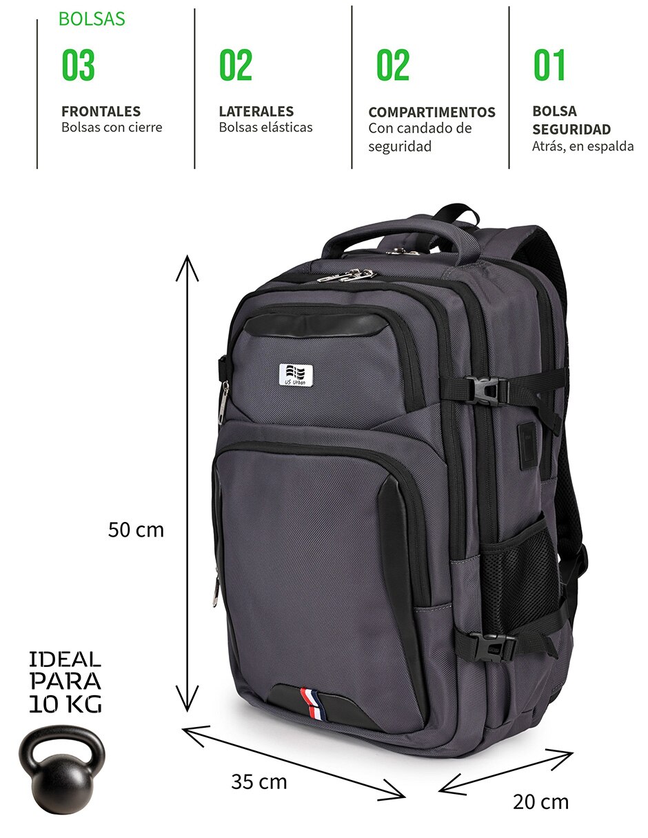 Mochila Con portalaptop No aplica PORTALAPTOP US URBAN No 10