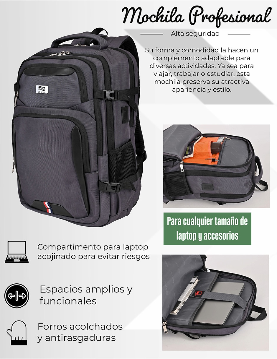 Mochila Con portalaptop No aplica PORTALAPTOP US URBAN No 4