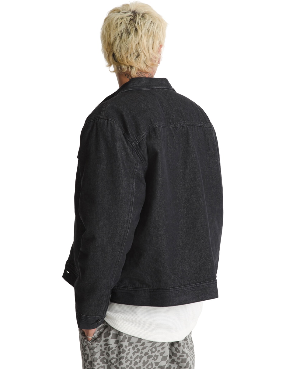 Chamarra casual de mezclilla con bolsillos para hombre 2