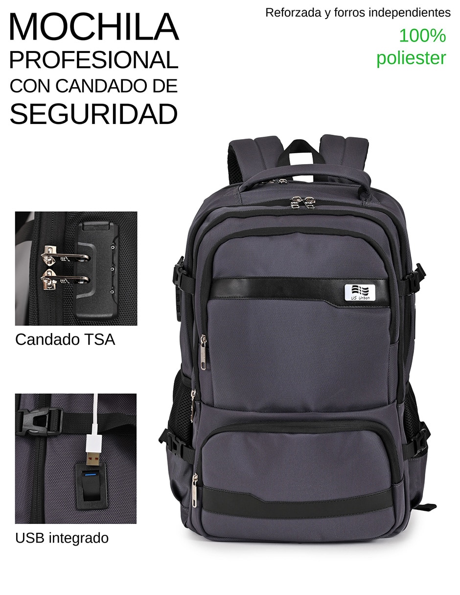 Mochila Con portalaptop No aplica US URBAN PORTALAPTOP US URBAN No 2