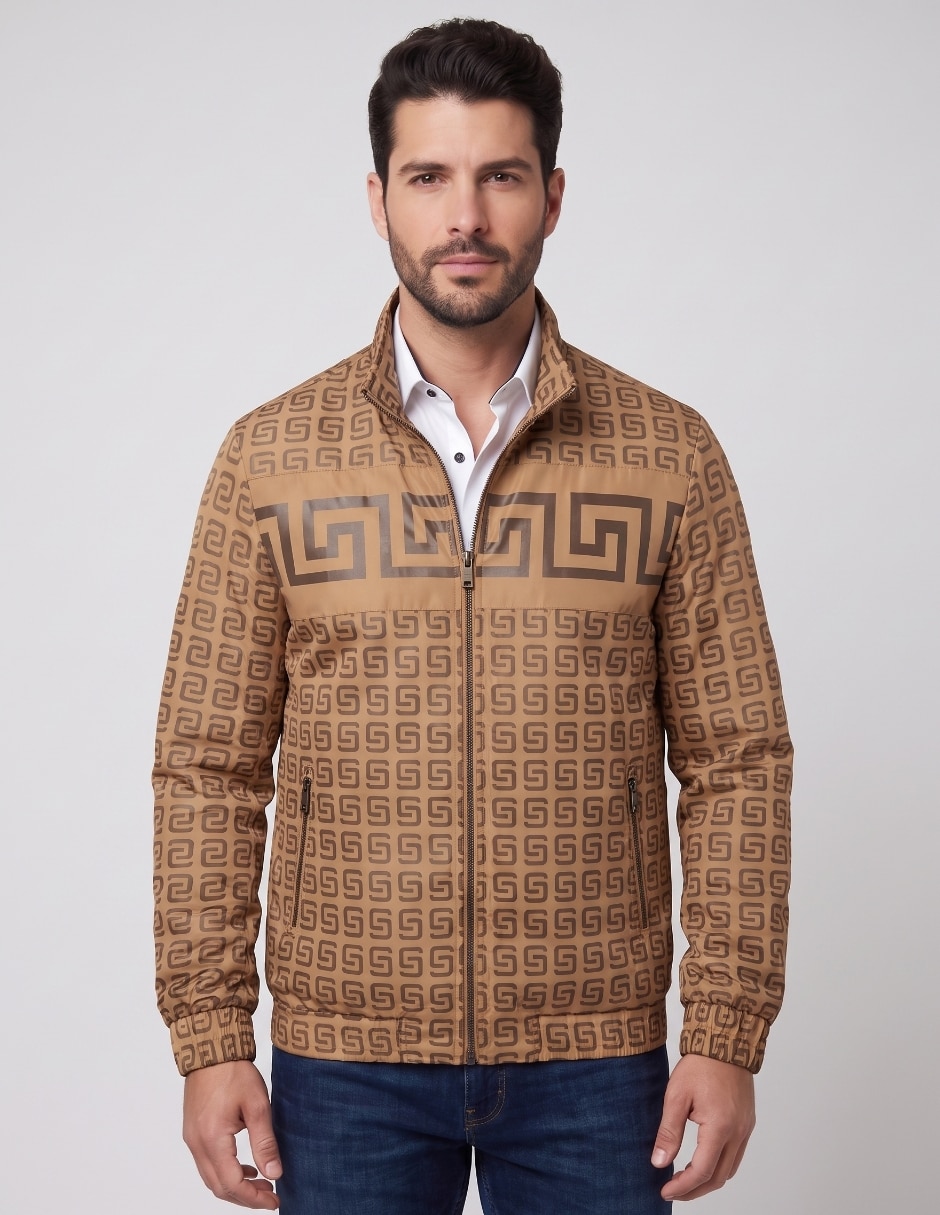 Chamarra bomber cuello con cierre para hombre