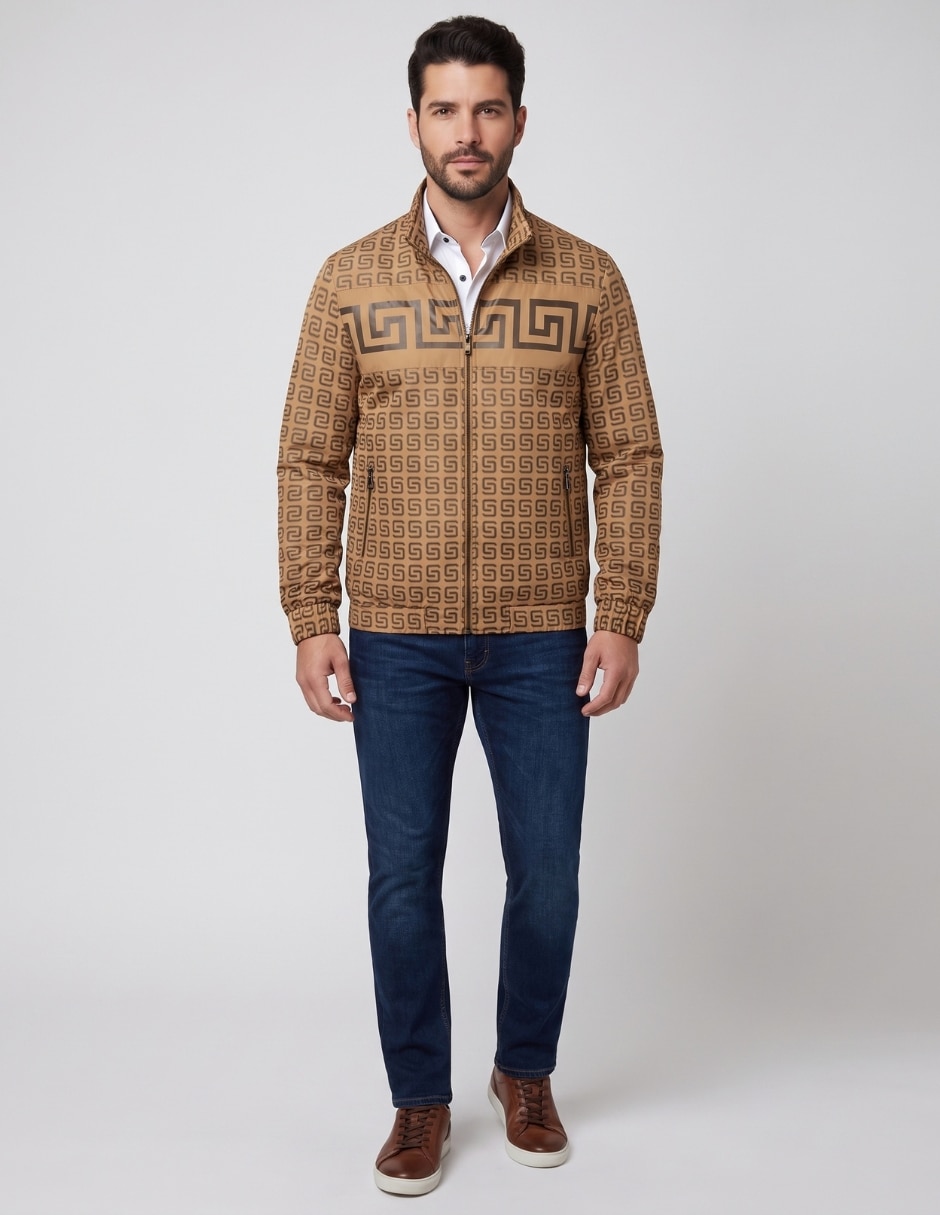 Chamarra bomber cuello con cierre para hombre 3